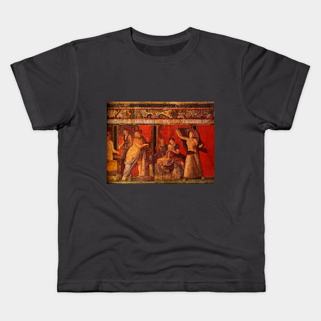 Silenus - Villa dei Misterii Kids T-Shirt by Mosaicblues